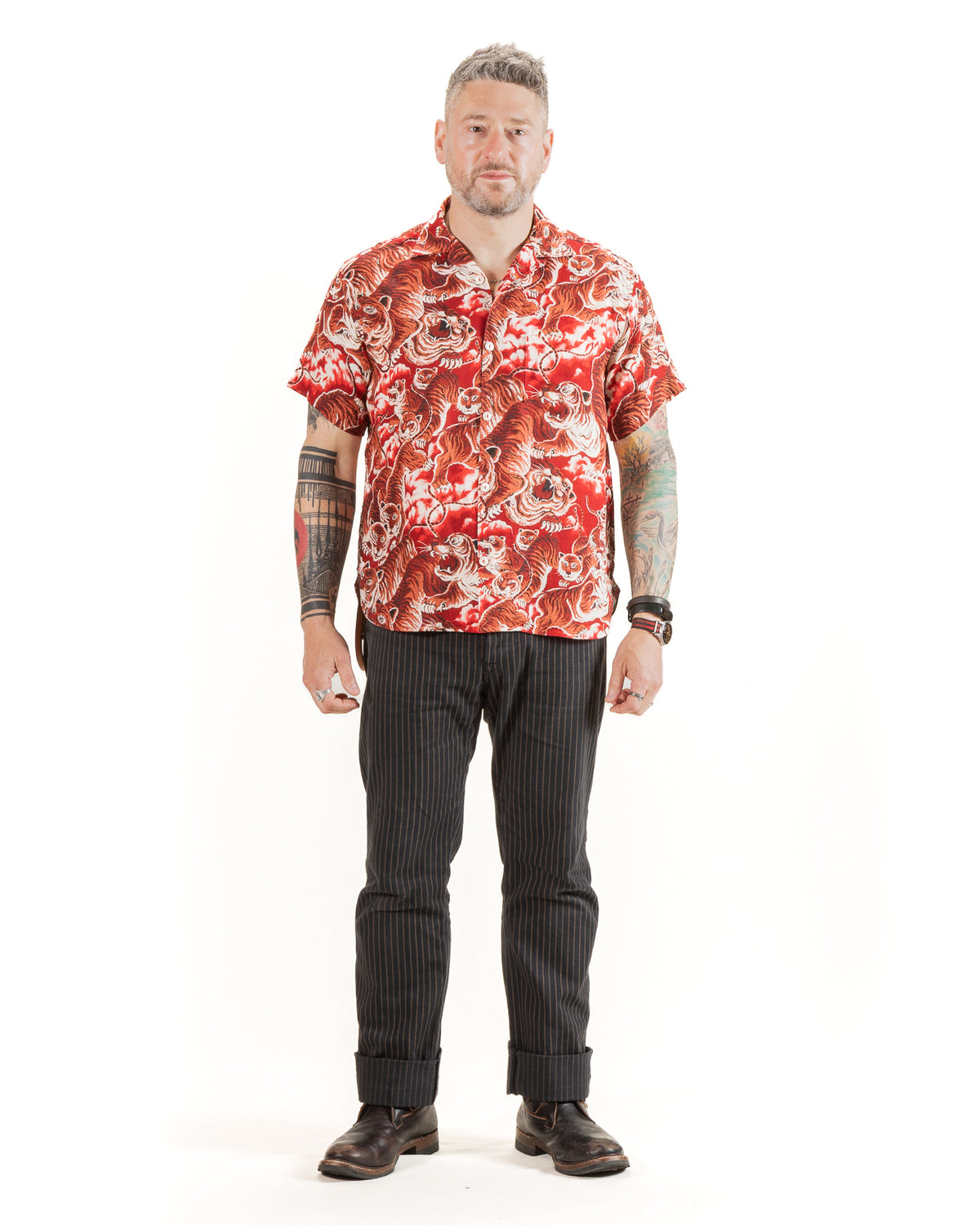 Freenote Hawaiian Shirt - Red Tiger - Standard & Strange