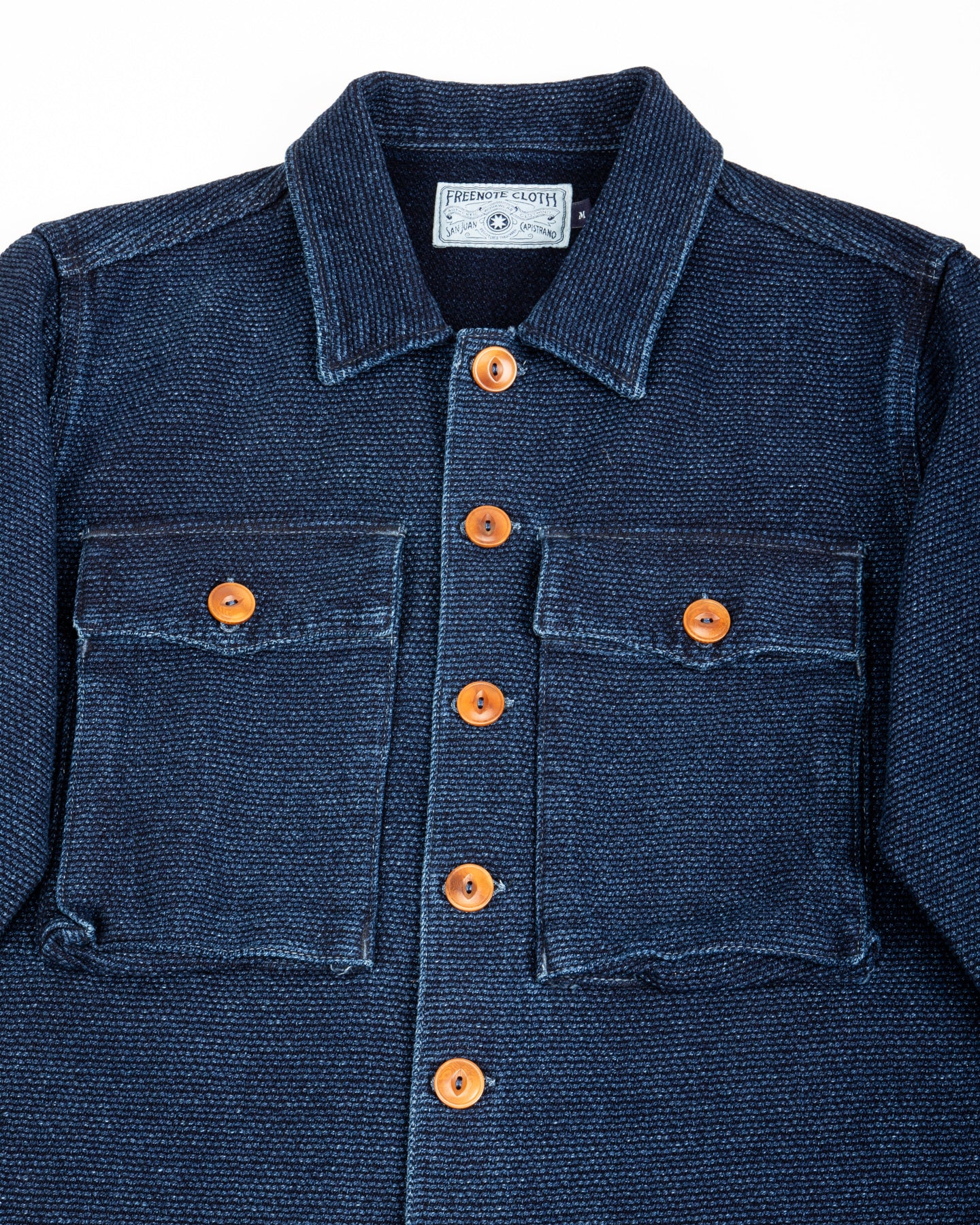 Freenote Midway CPO Shirt - Sashiko Single Rinsed - Standard & Strange