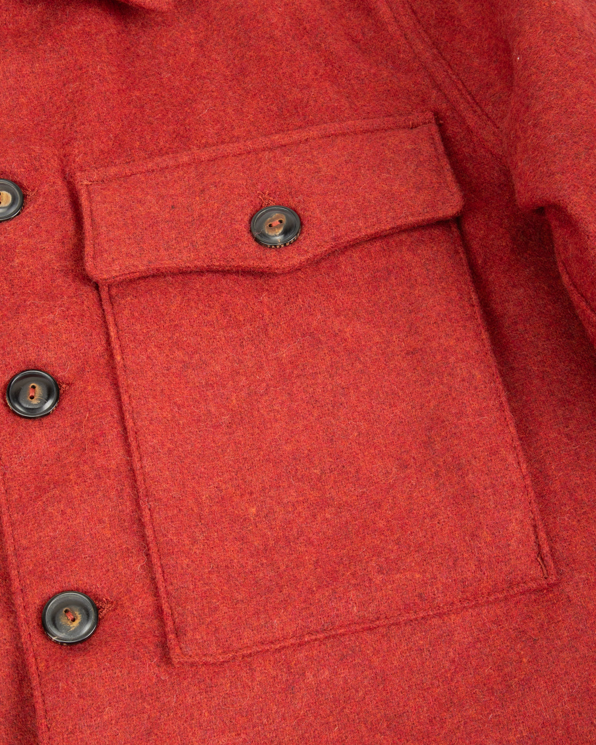 Freenote Midway Wool CPO Shirt - Red - Standard & Strange