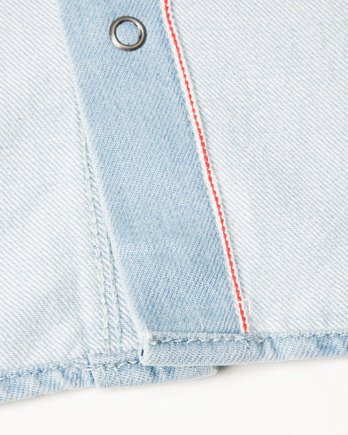 Freenote Modern Western Shirt - 11oz Bleached Denim / Turquoise - Standard & Strange