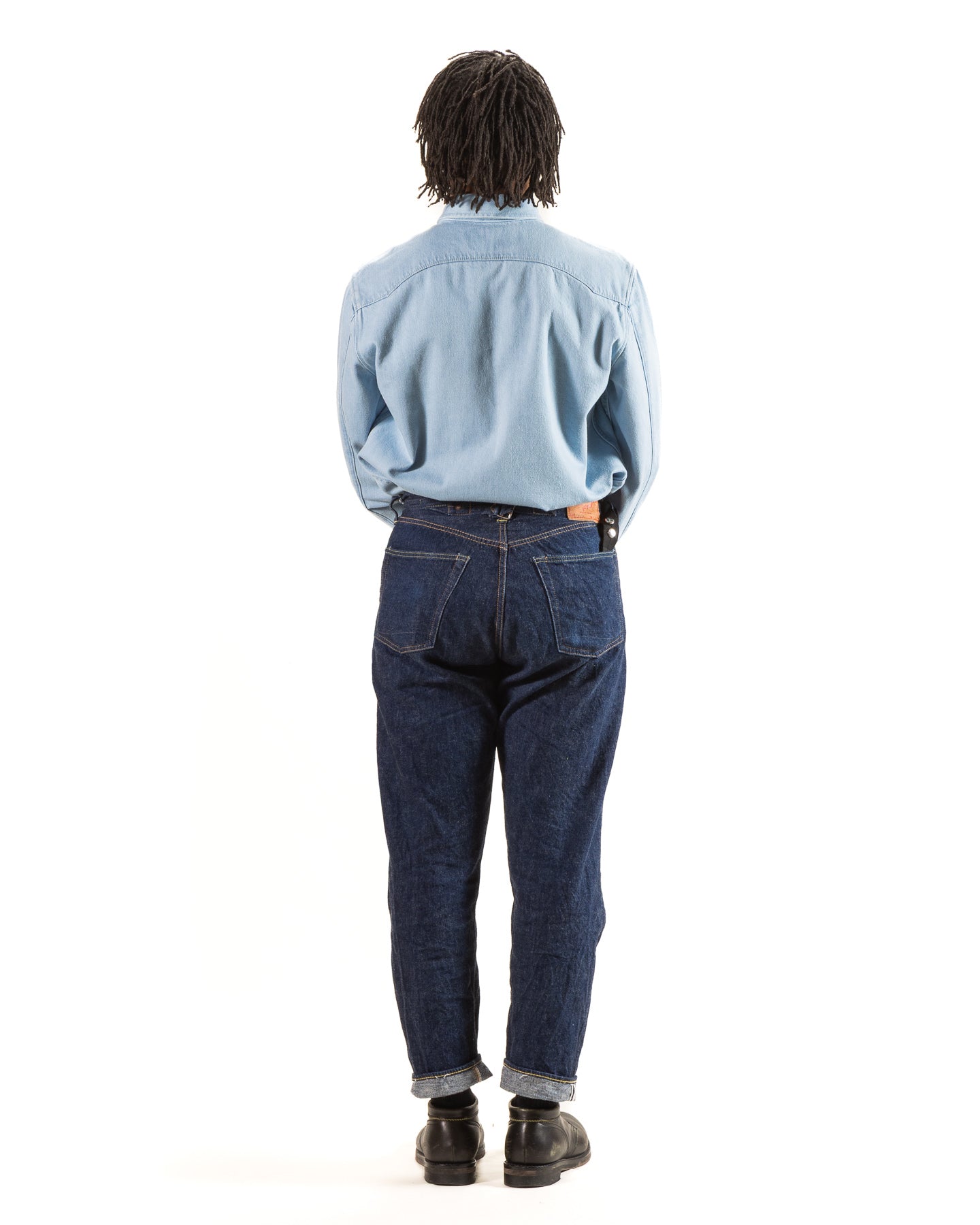 Freenote Modern Western Shirt - 11oz Bleached Denim / Turquoise - Standard & Strange