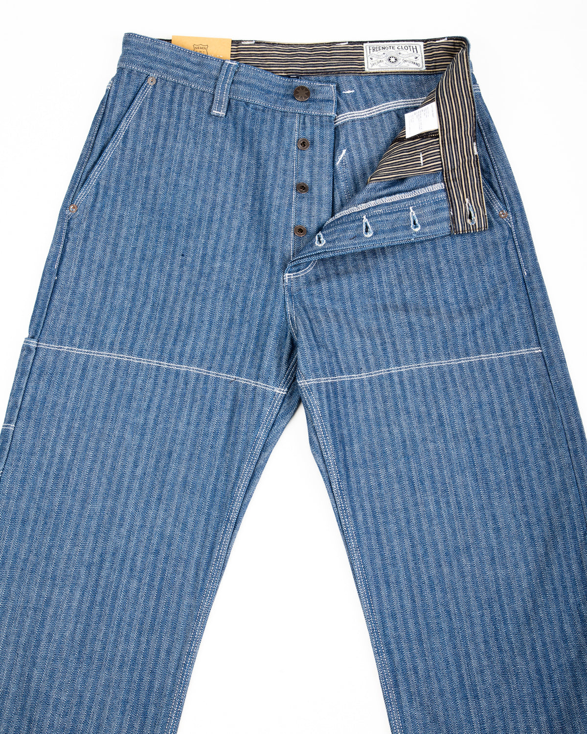 Freenote Ortega Pant - 13oz Blue Herringbone - Standard & Strange
