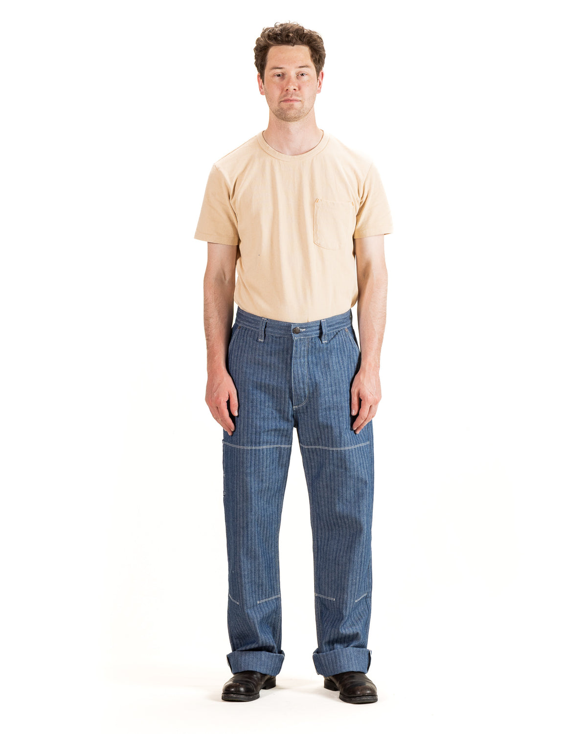 Freenote Ortega Pant - 13oz Blue Herringbone - Standard & Strange