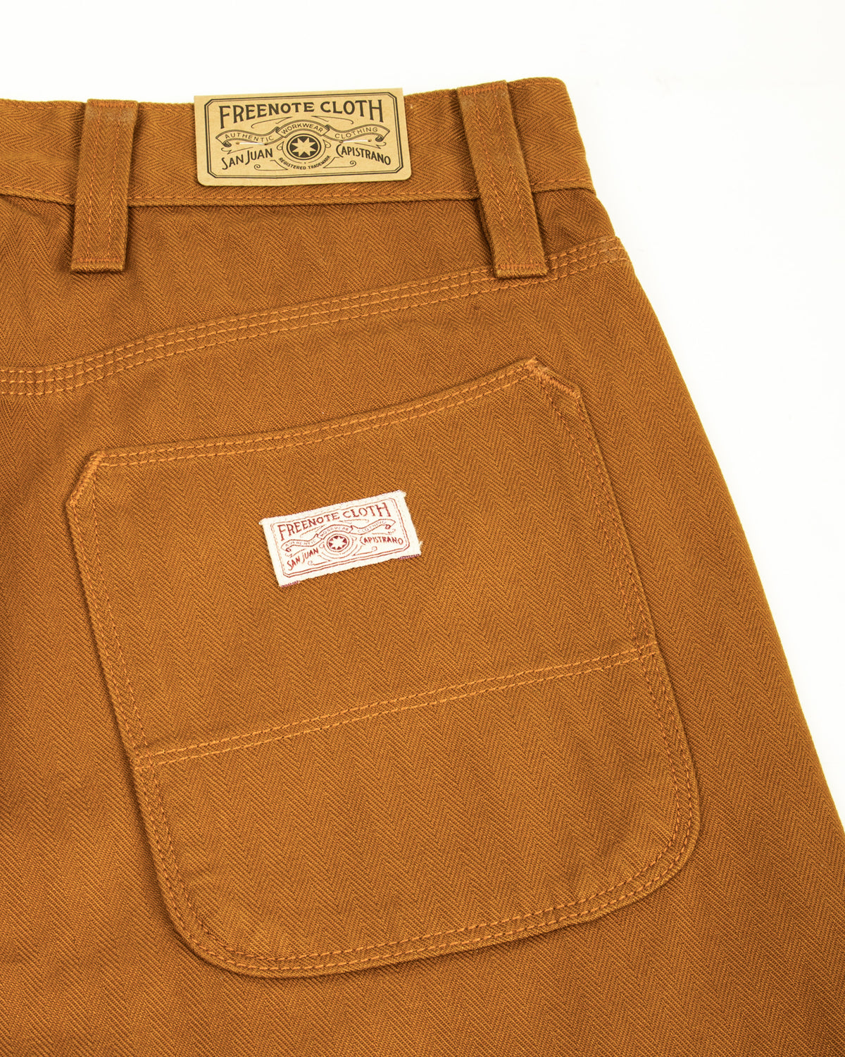 Freenote Ortega Pant - 13oz Rust Herringbone - Standard & Strange