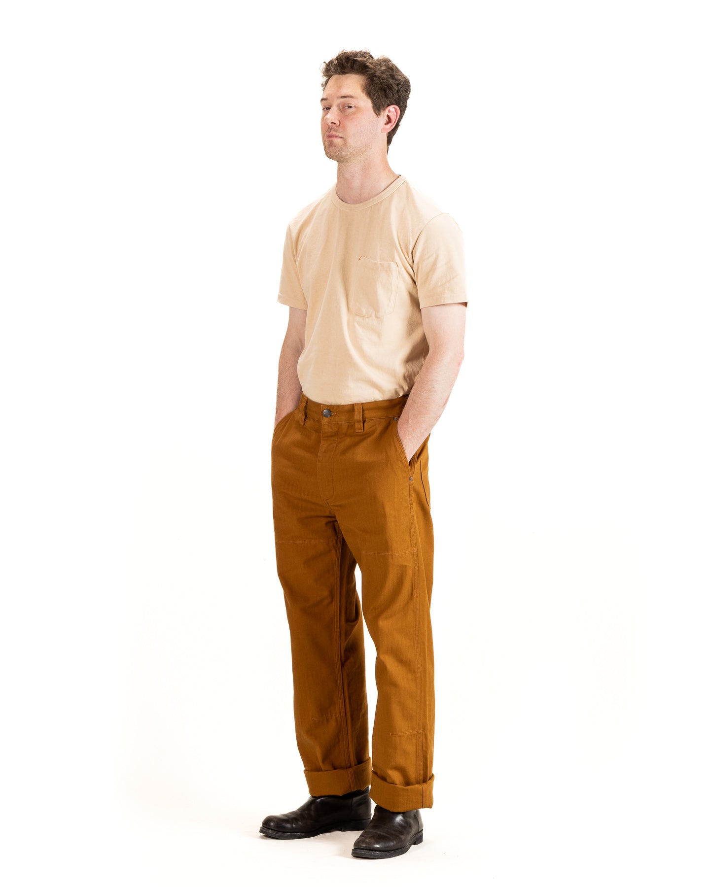 Freenote Ortega Pant - 13oz Rust Herringbone - Standard & Strange