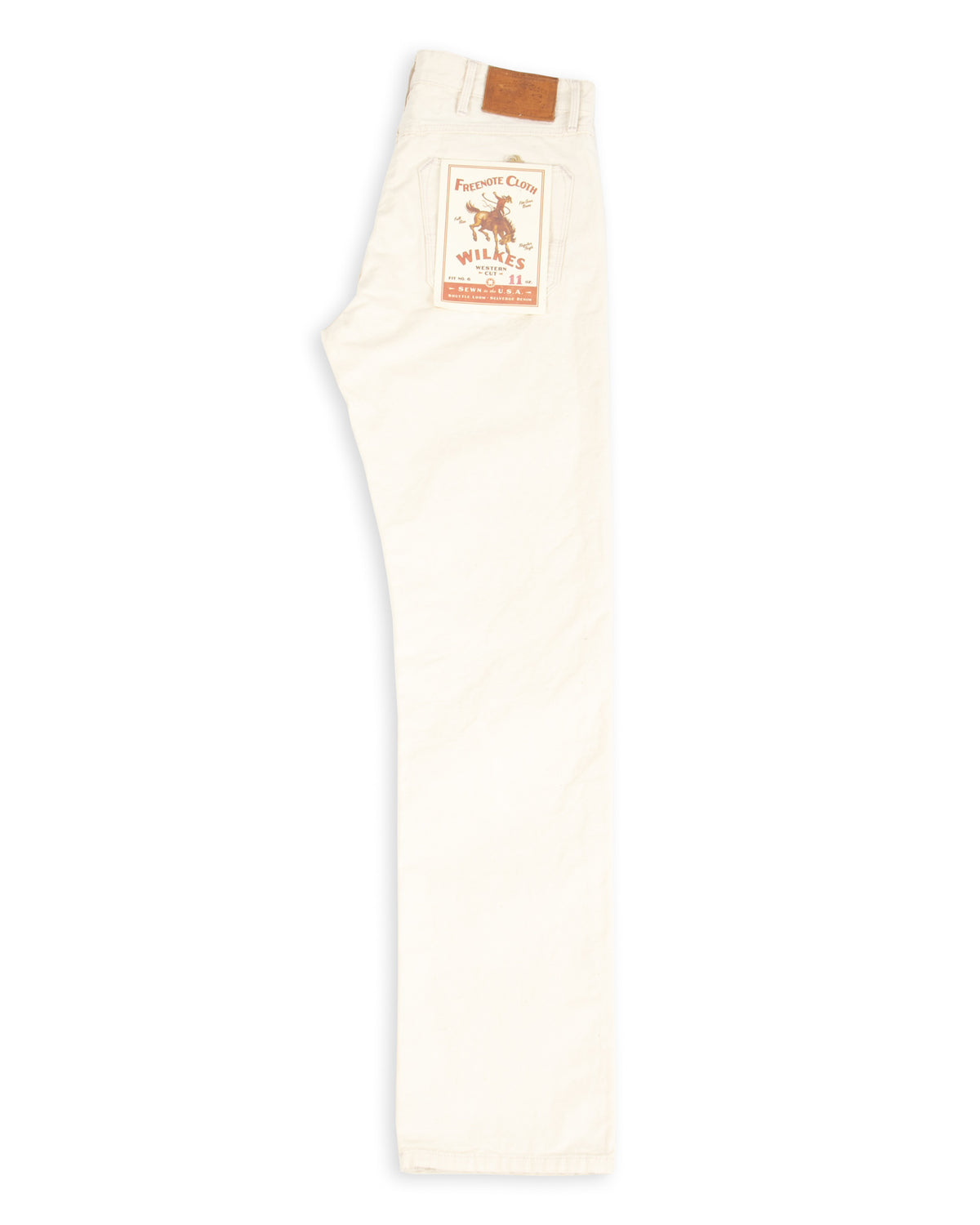 Freenote Wilkes Western Cut - 11oz Natural Rinsed Canvas - Standard & Strange
