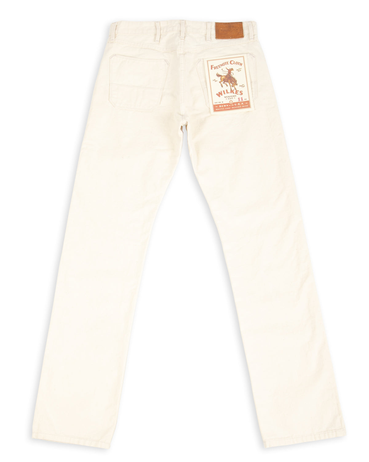 Freenote Wilkes Western Cut - 11oz Natural Rinsed Canvas - Standard & Strange