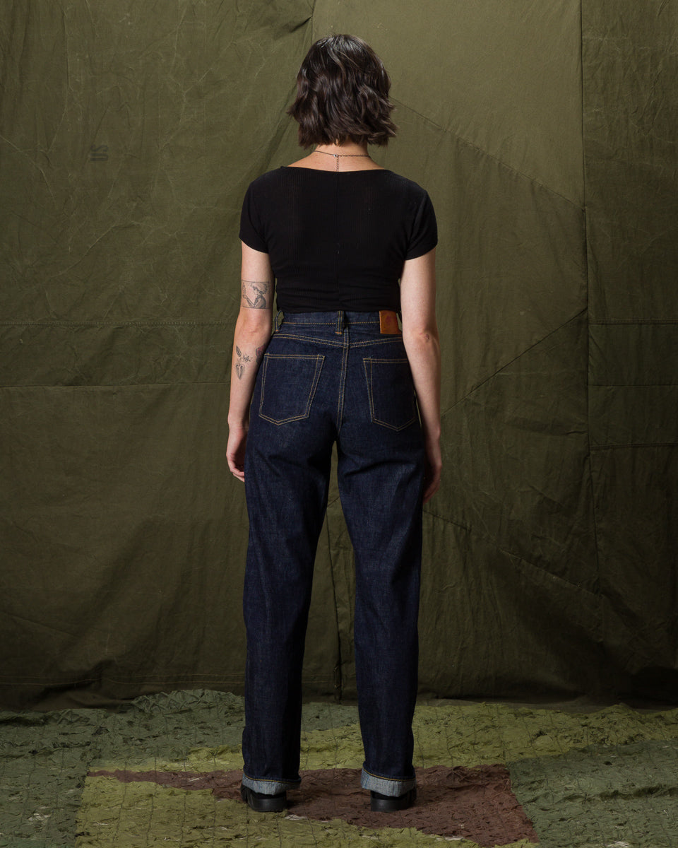 Fullcount 0107-21 - Womens' Wide Straight "Monroe" - One Wash Denim - Standard & Strange