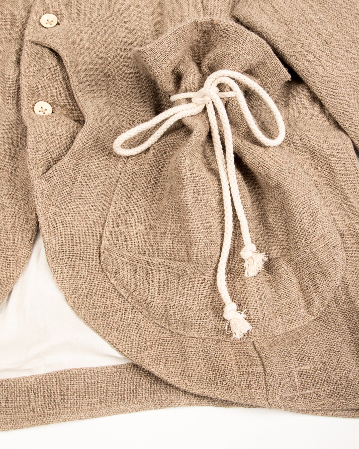 Gathering Beekeeper Jacket - Beige Handwoven Hemp - Standard & Strange