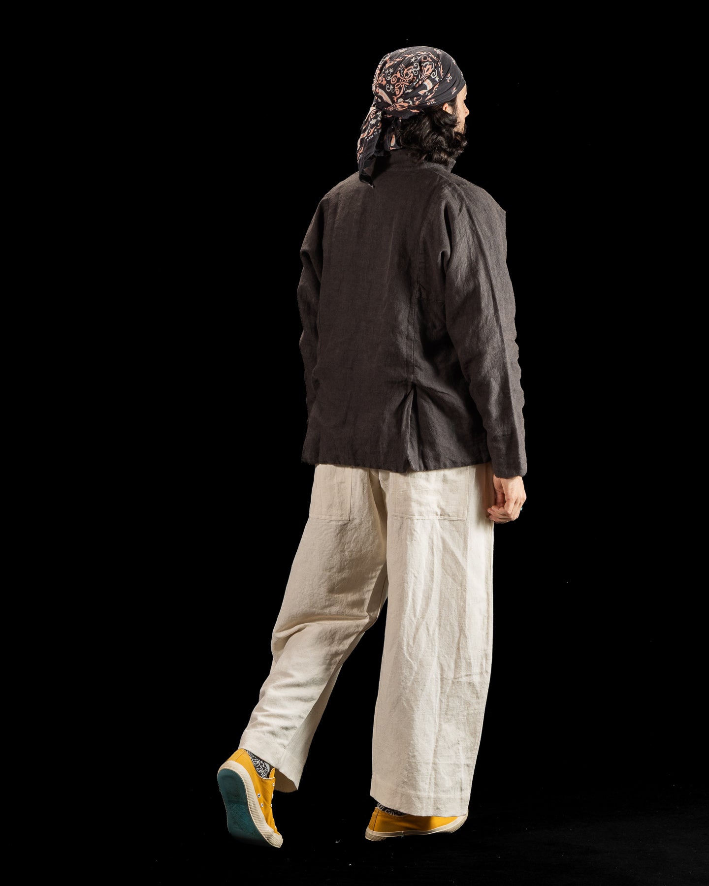 Gathering Farmer Pant - Off White Handloom Cotton Linen - Standard & Strange