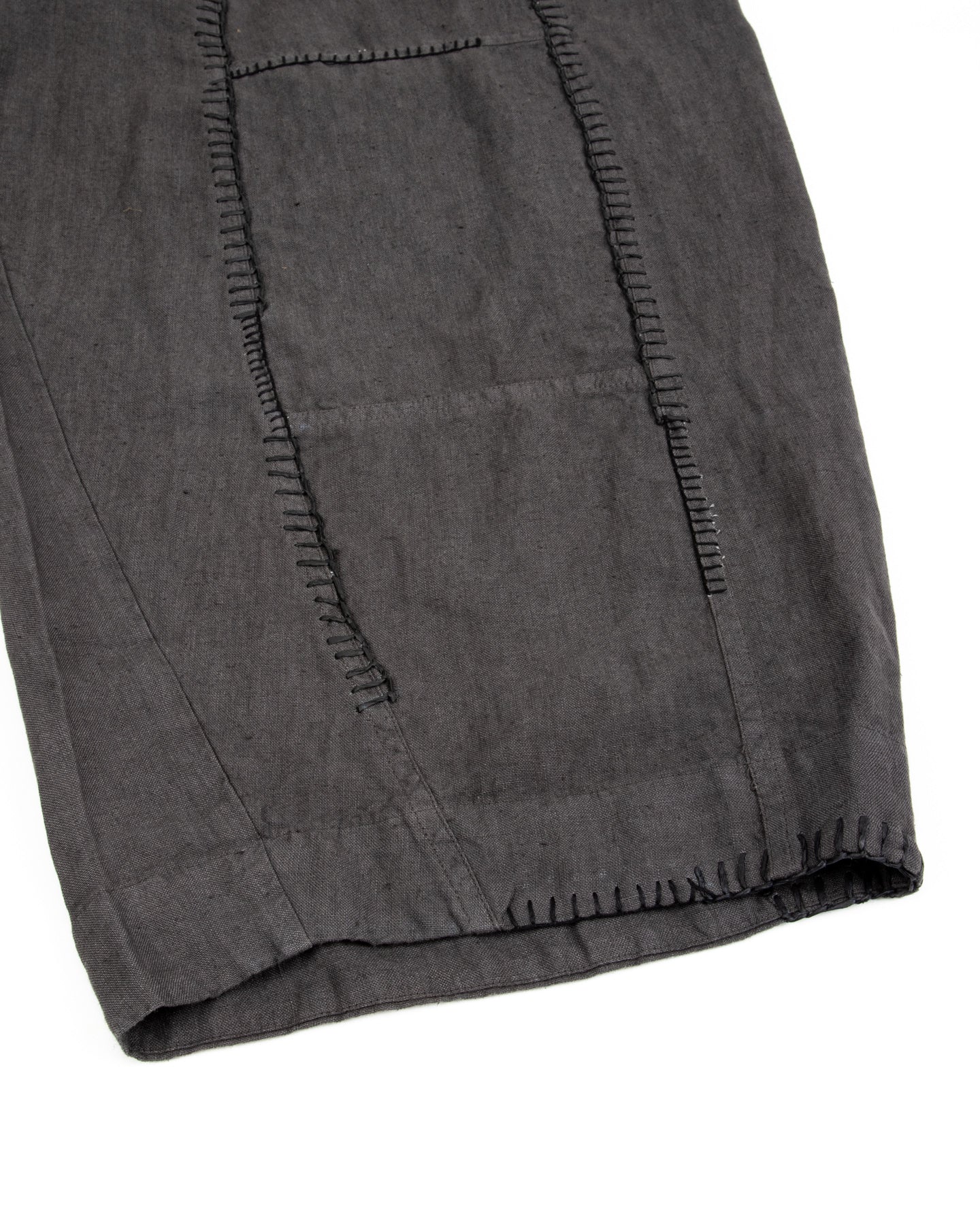 Gathering Fisherman Pant - Black Linen Stonewash - Standard & Strange