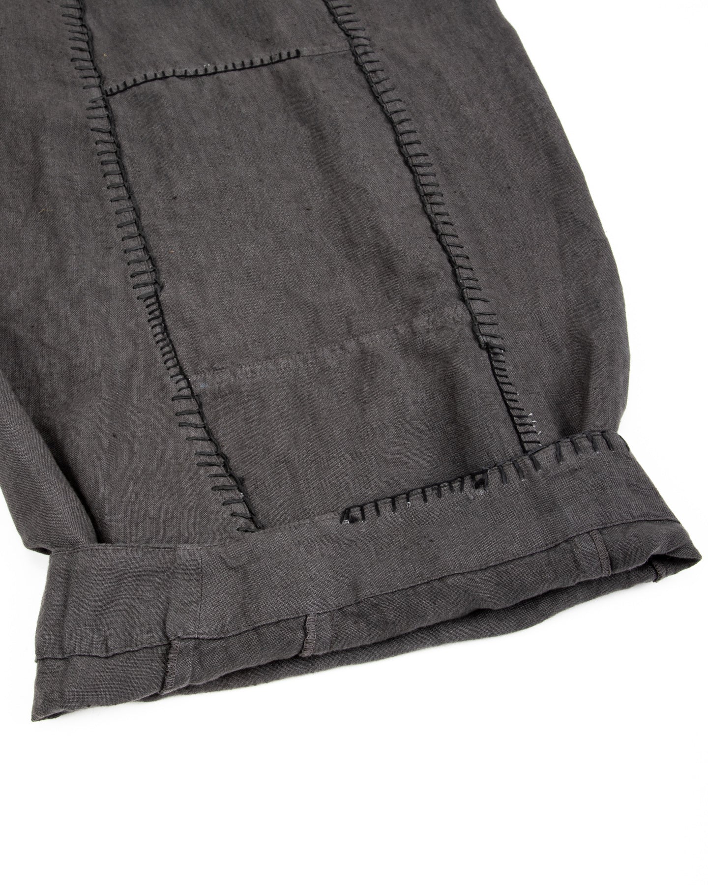 Gathering Fisherman Pant - Black Linen Stonewash - Standard & Strange