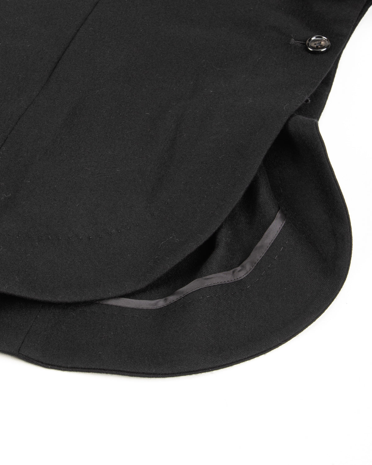 Gorsch Flannel Wool Cape Coat - Black - Standard & Strange
