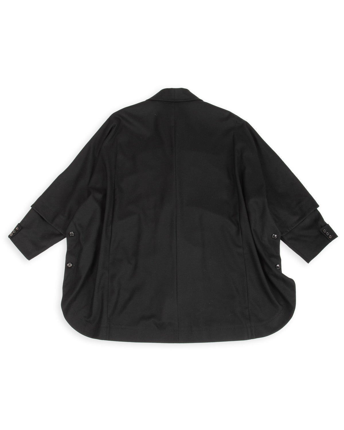 Gorsch Flannel Wool Cape Coat - Black - Standard & Strange