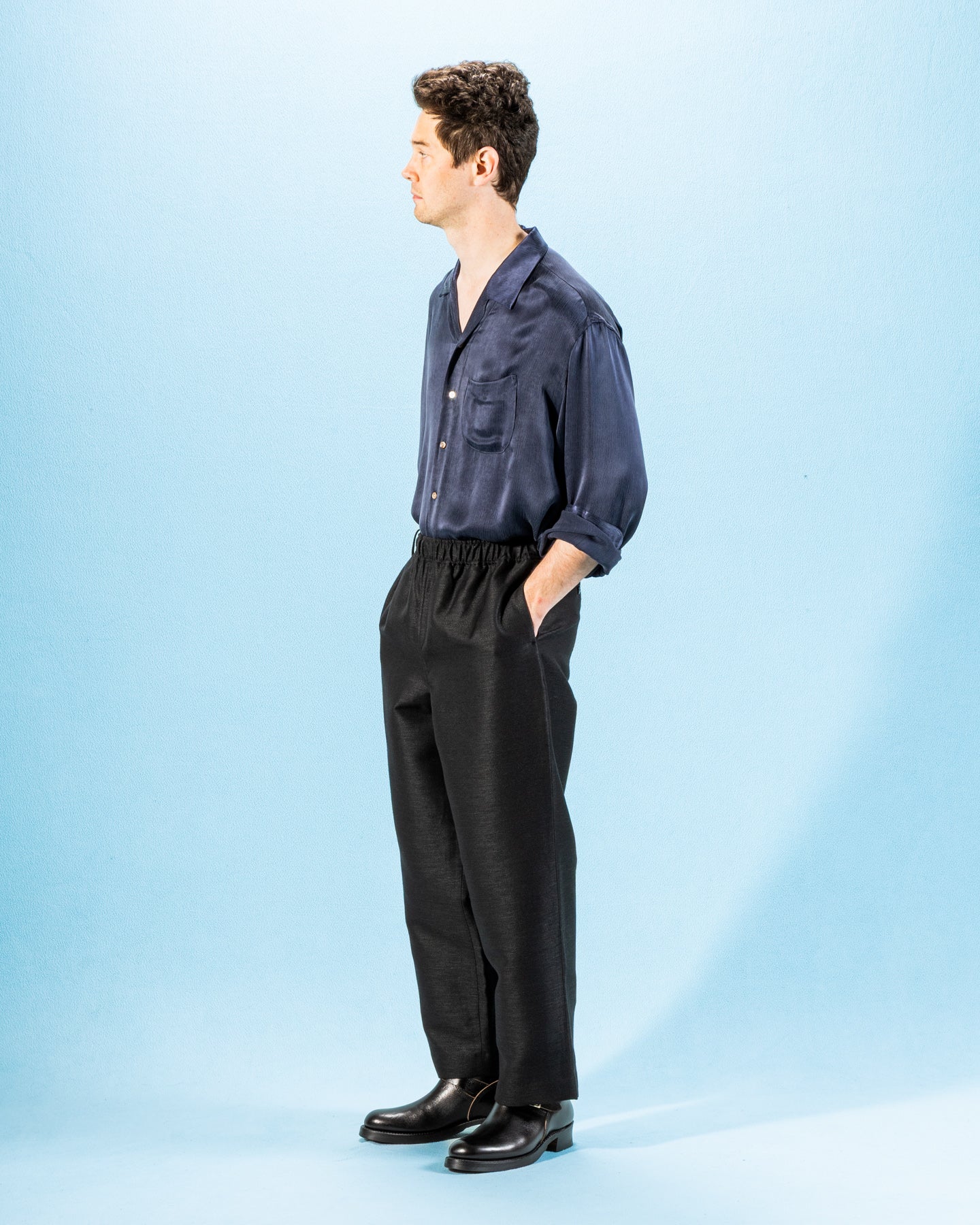 Gorsch One Size Wool Hemp Easy Trousers - Black - Standard & Strange