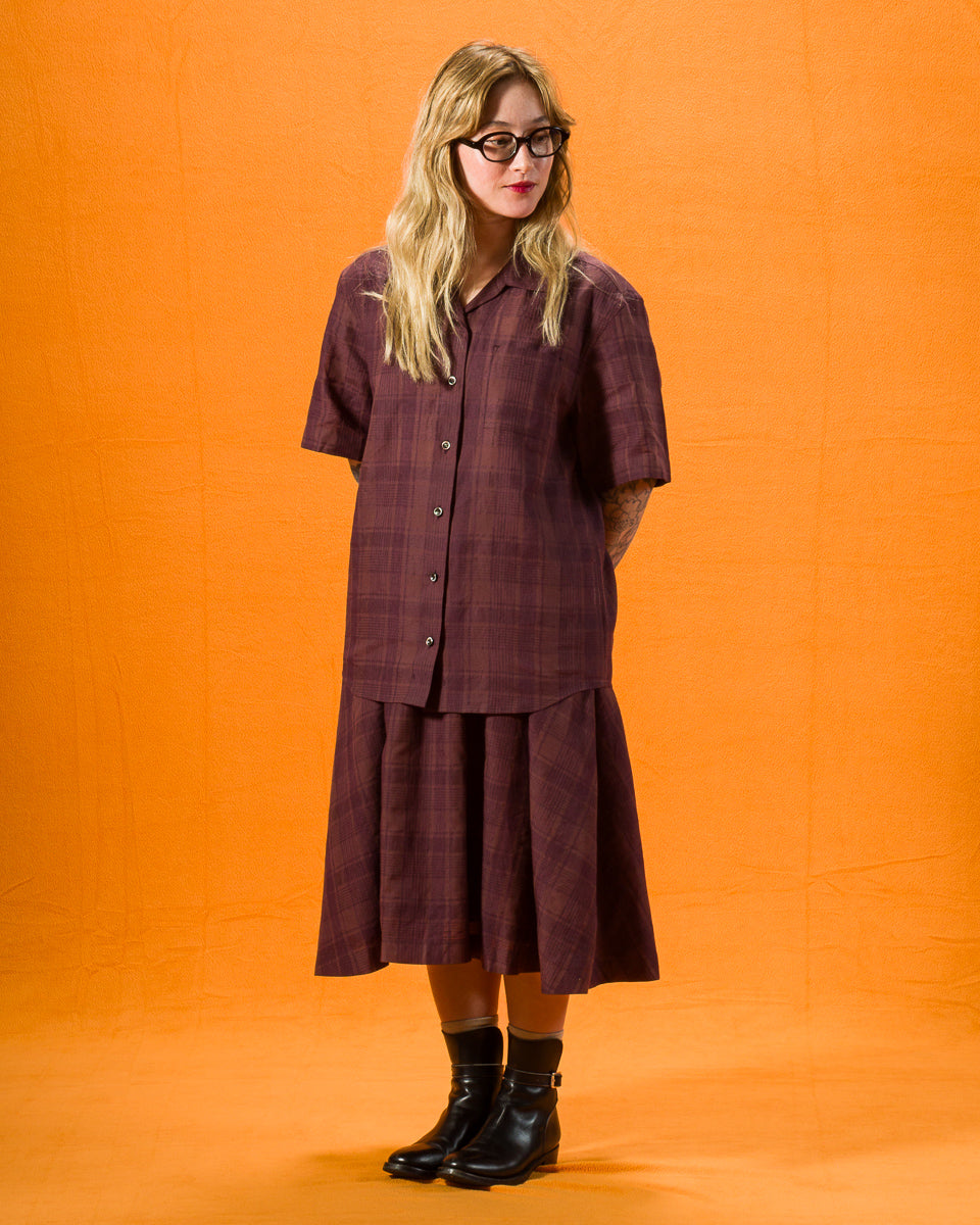 Gorsch Short Sleeve Check Shirt - Brown - Standard & Strange