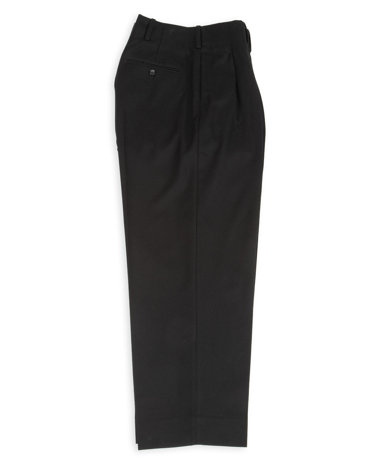 Gorsch Wool Two Tuck Trousers - Black Flannel - Standard & Strange