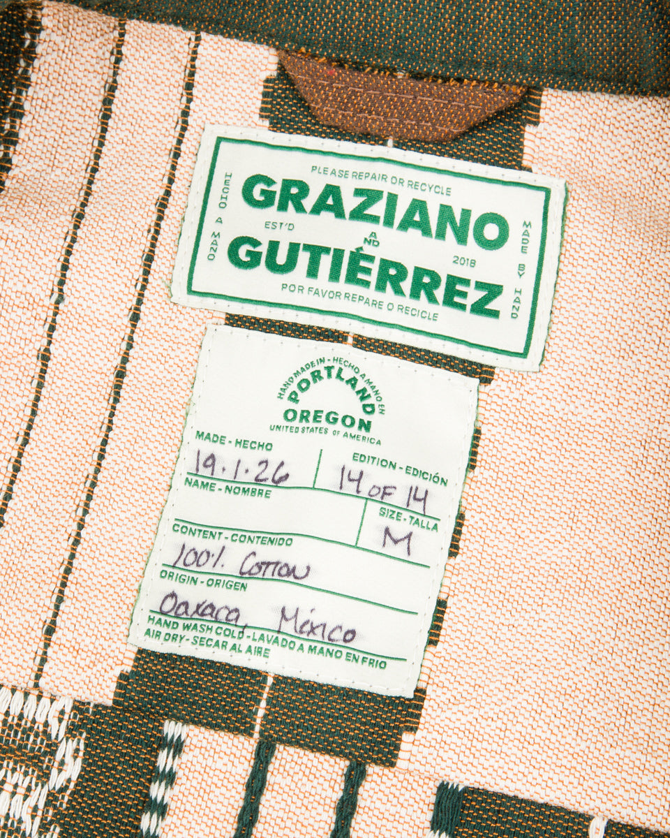 Graziano and Gutiérrez Camp Shirt - Verde Striped - Standard & Strange