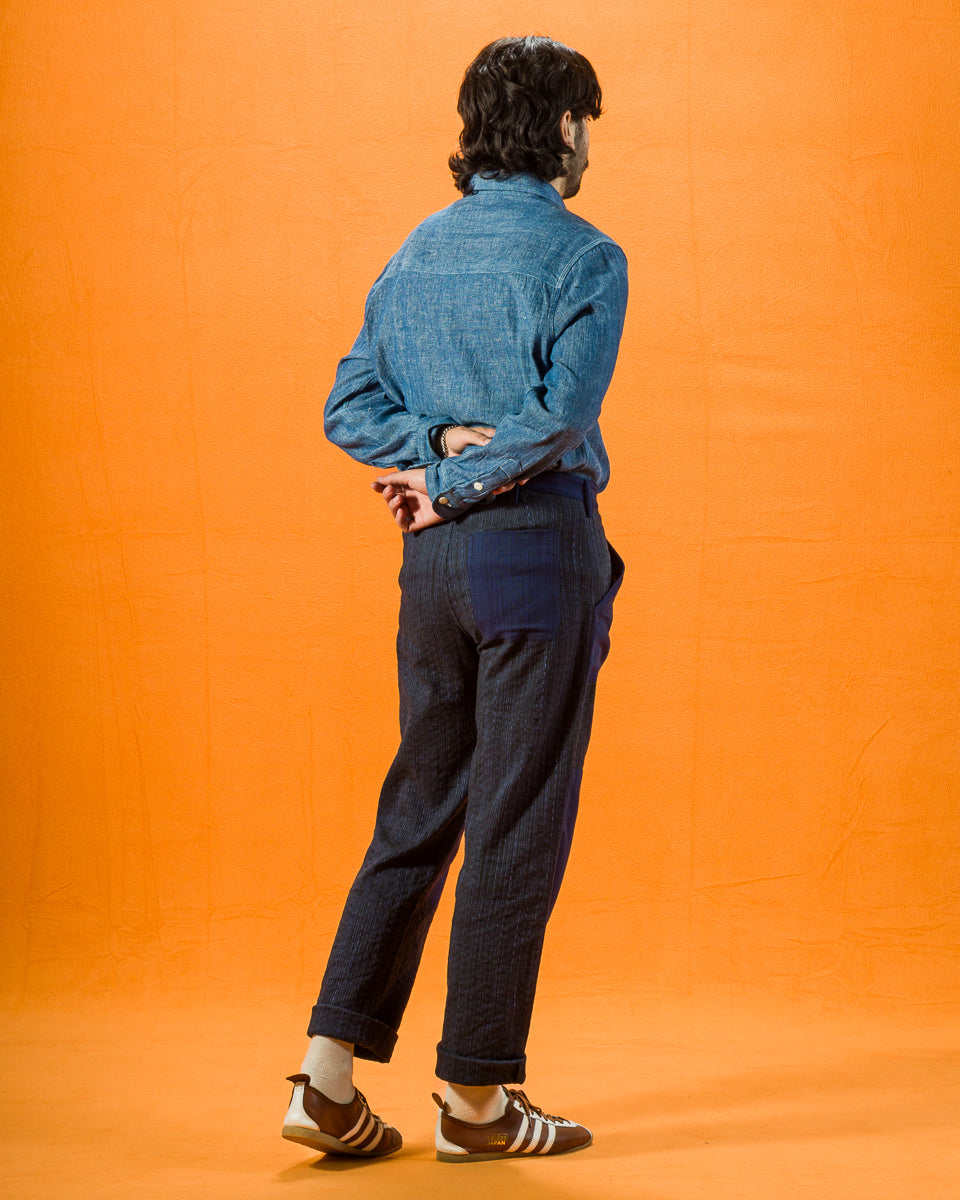 Indi + Ash Isaac Pant - Patchwork Iron/Indigo Spacedye - Standard & Strange