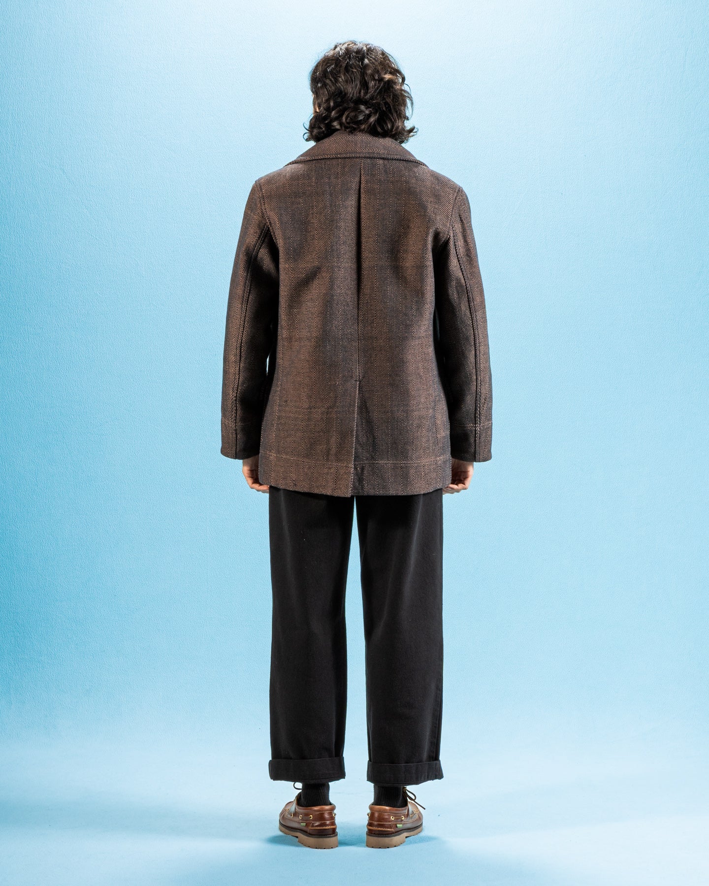 Indi + Ash Loft Peacoat - Handwoven Iron/Cutch Brick HB - Standard & Strange