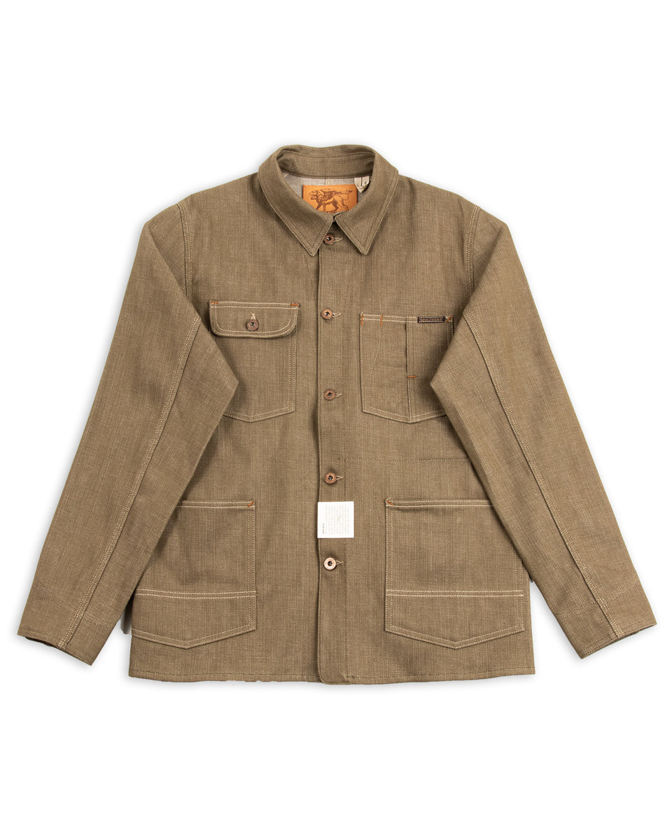Indigofera Kurt Jacket - Desert Moss Green Selvedge - Standard & Strange