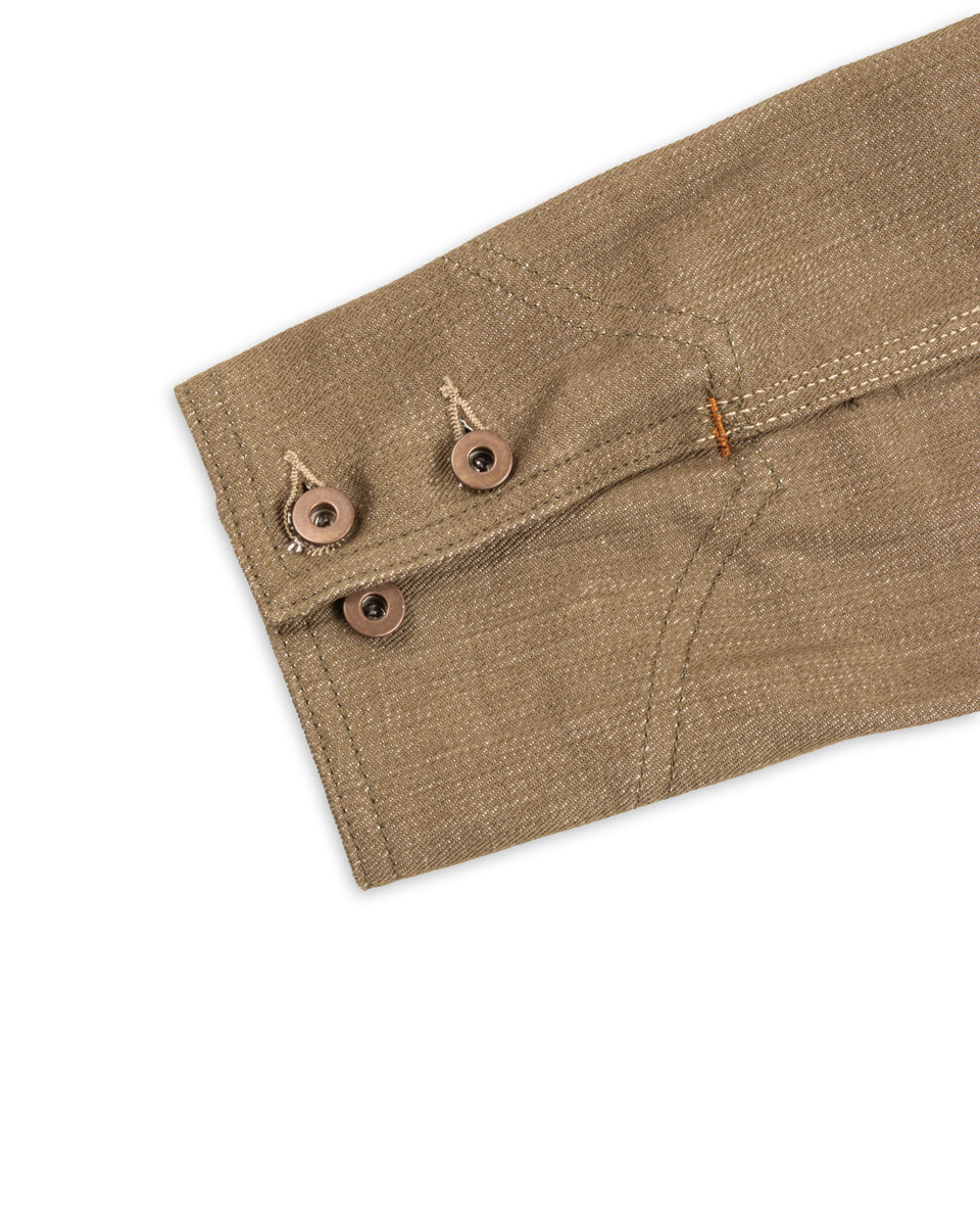 Indigofera Kurt Jacket - Desert Moss Green Selvedge - Standard & Strange