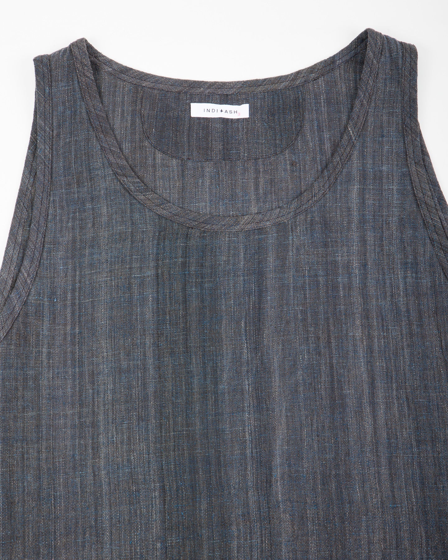 Indi + Ash Ripley Tank - Iron/Indigo Handwoven Kala Cotton - Standard & Strange