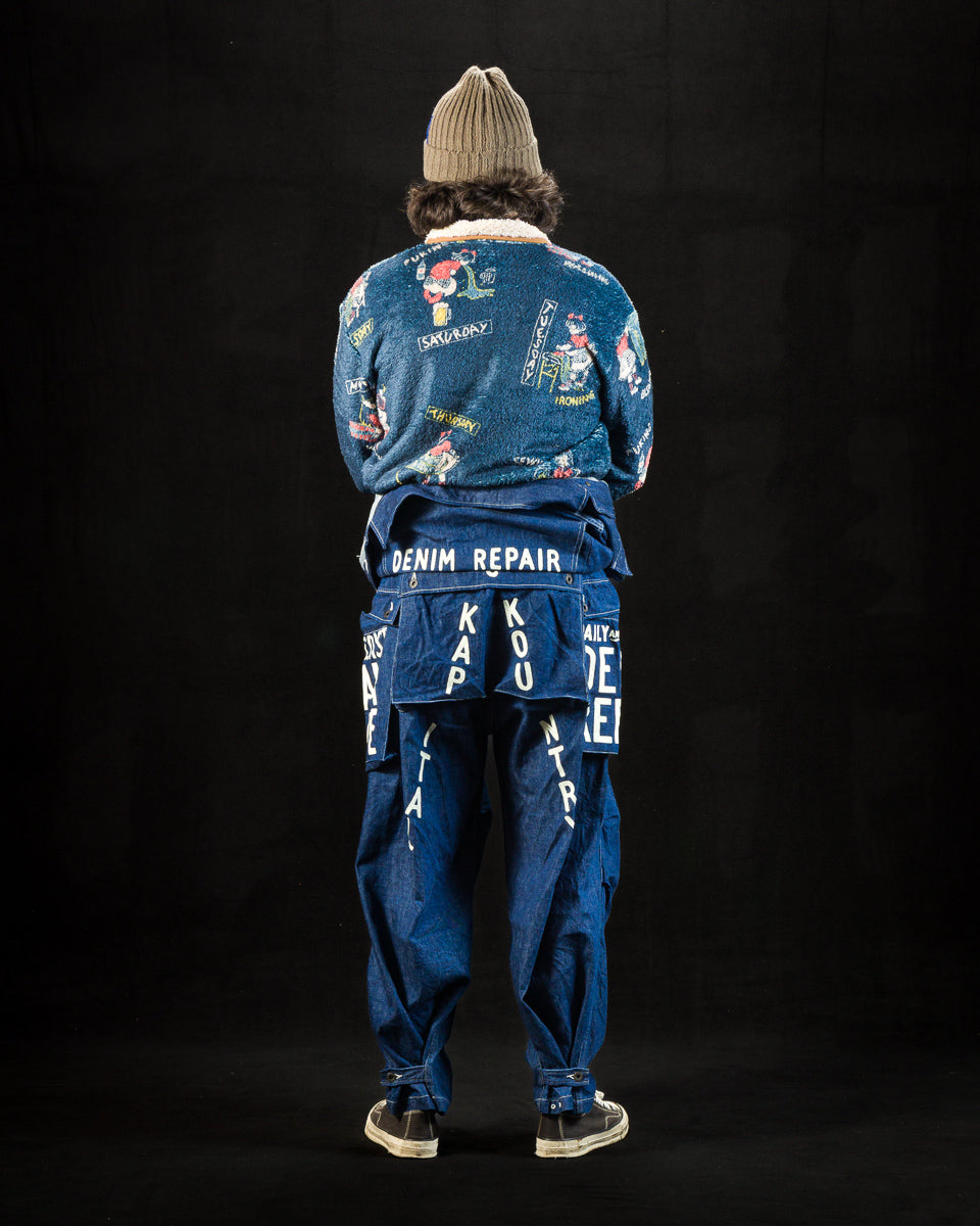 Kapital KOUNTRY CALENDAR Fleece Pullover - Navy - Standard & Strange