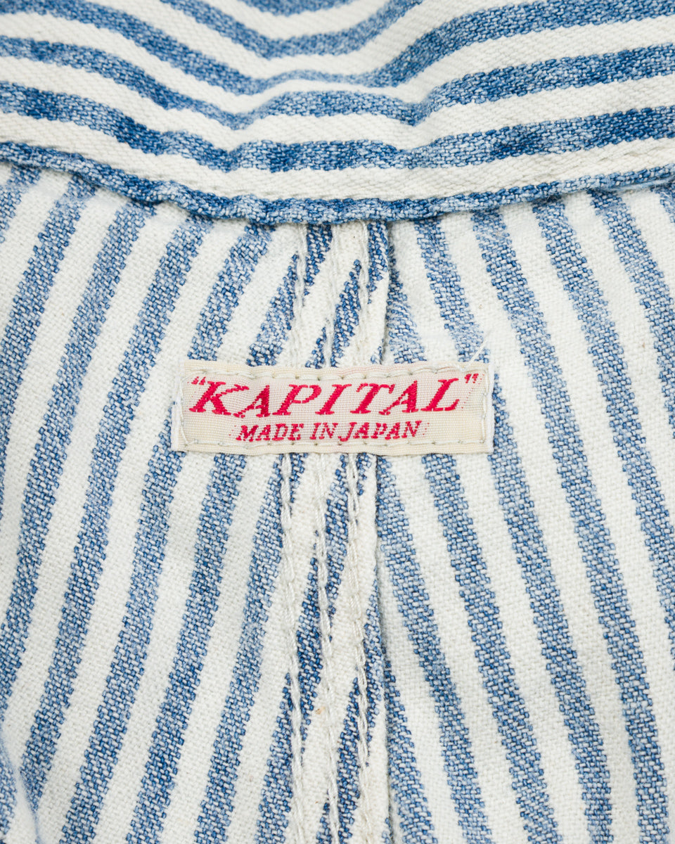 Kapital 10oz HICKOREE Stripe ZIPPER Wide LUMBER Pants - Hickoree - Standard & Strange