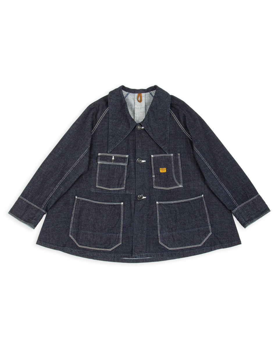 Kapital 12oz Denim Large Pointed Collar BELL Coverall - IDG - Standard & Strange