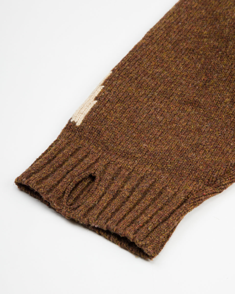 Kapital 5G Wool BONE Crew Sweater - Brown - Standard & Strange