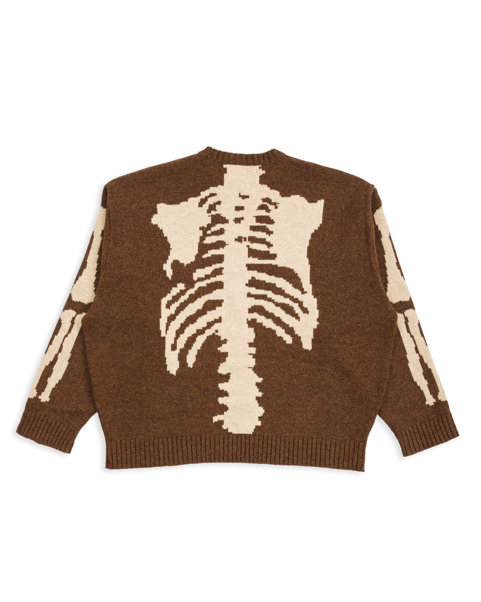 Kapital 5G Wool BONE Crew Sweater - Brown - Standard & Strange