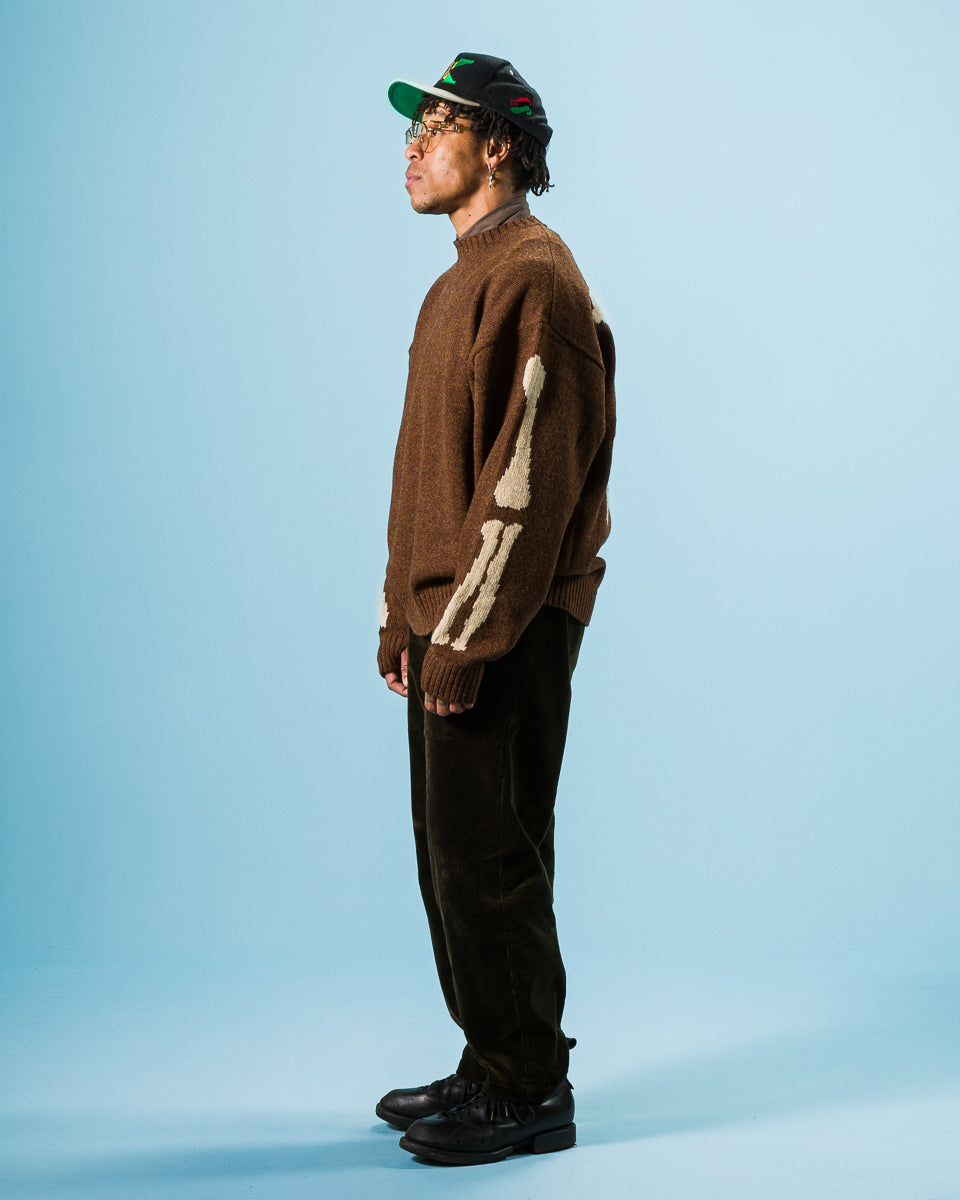 Kapital 5G Wool BONE Crew Sweater - Brown - Standard & Strange
