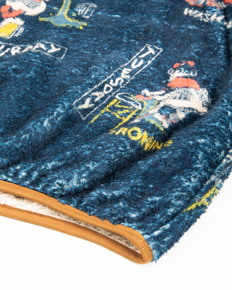 Kapital KOUNTRY CALENDAR Fleece Pullover - Navy - Standard & Strange