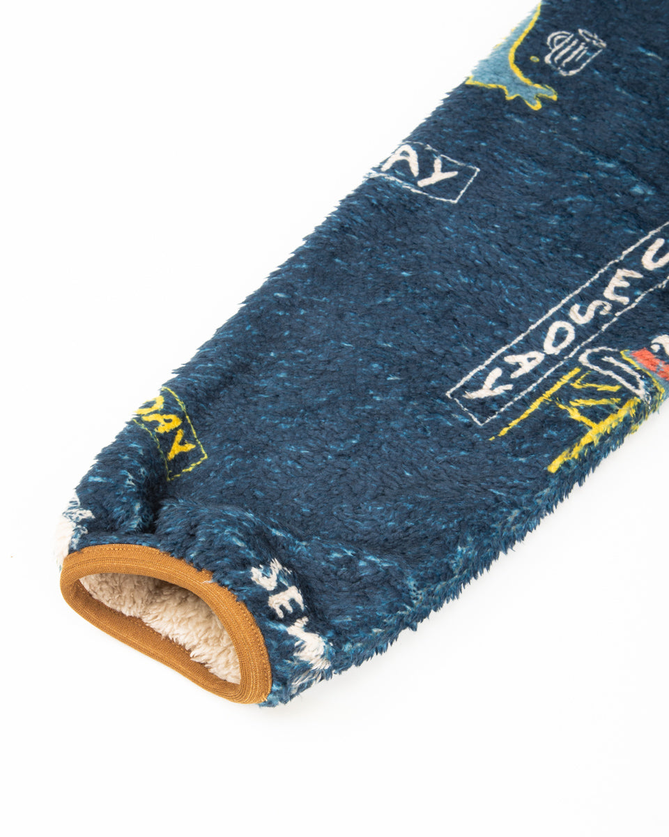 Kapital KOUNTRY CALENDAR Fleece Pullover - Navy - Standard & Strange