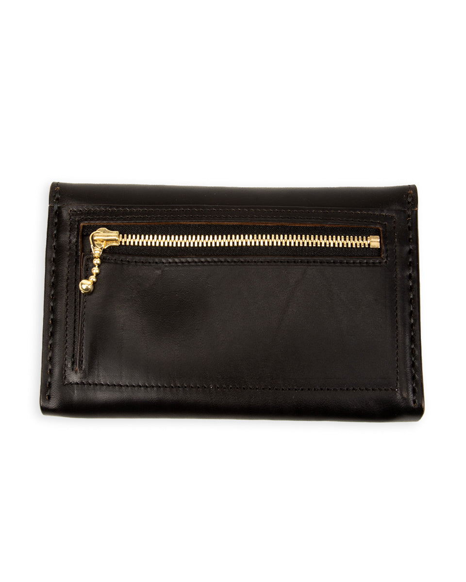 Rolling Dub Trio Middle Trucker Wallet - Black Maryam Horsebutt - Standard & Strange