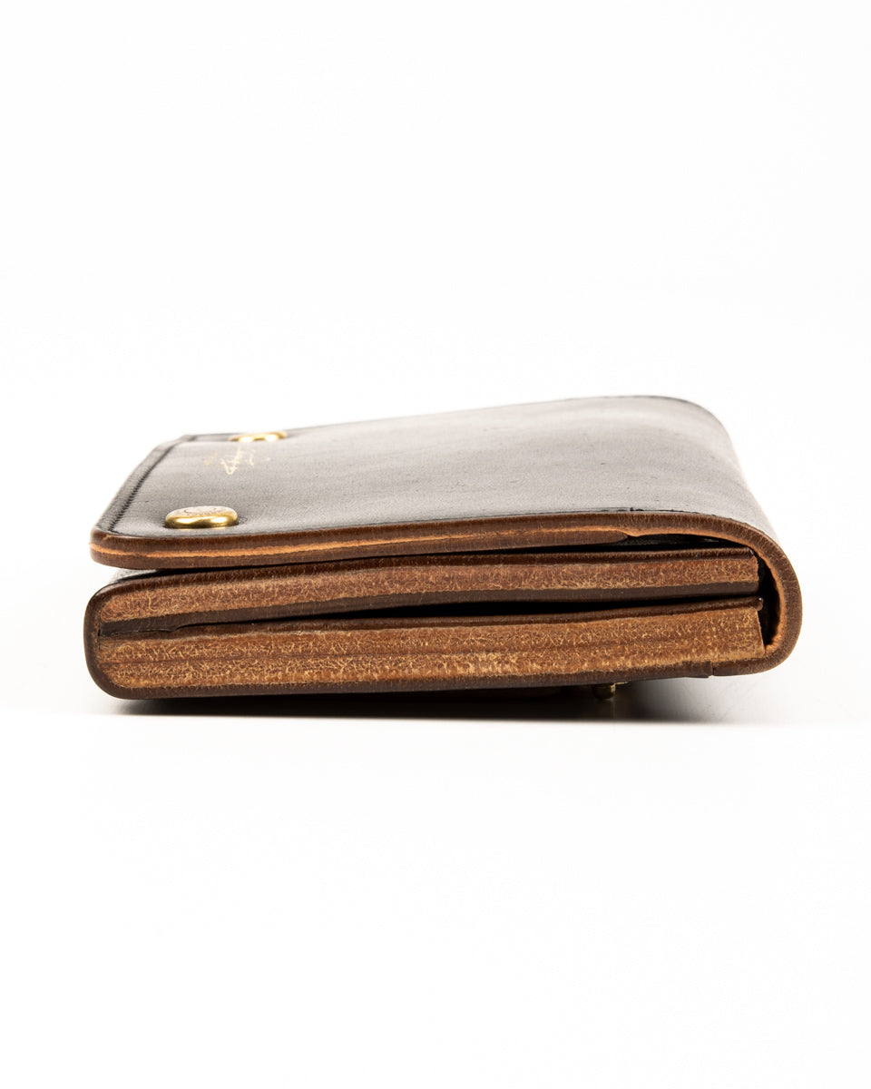 Rolling Dub Trio Middle Trucker Wallet - Black Maryam Horsebutt - Standard & Strange