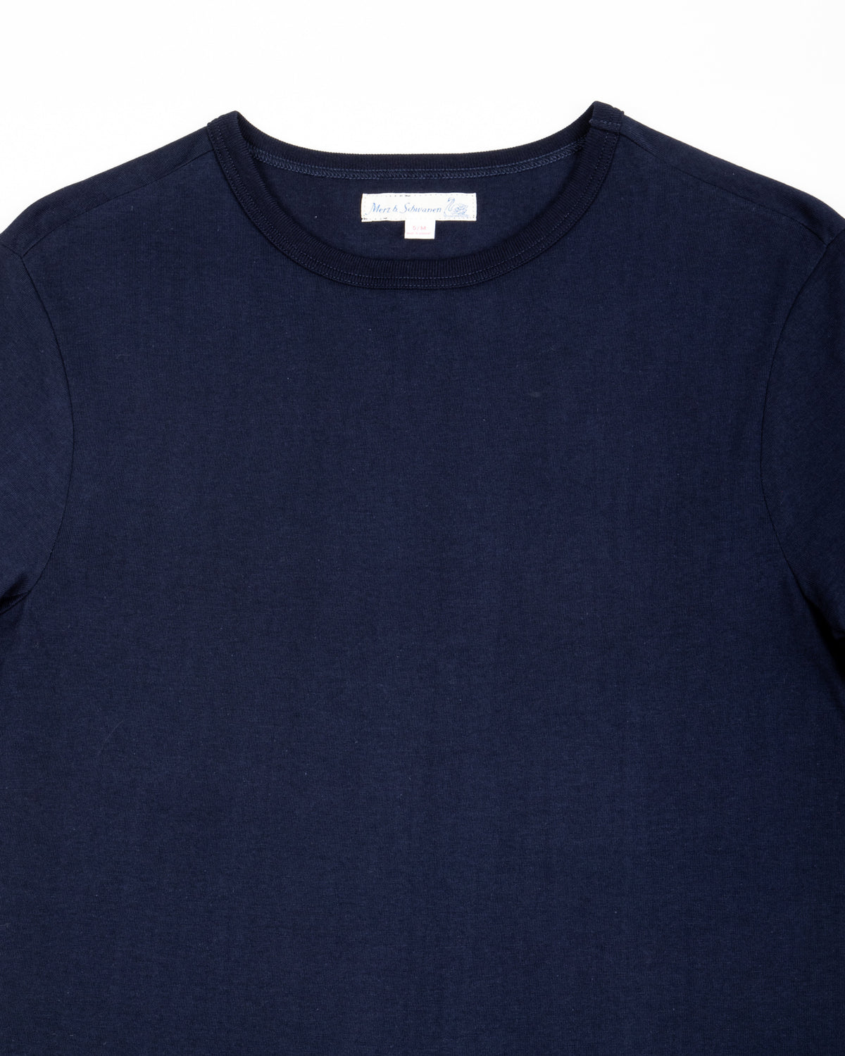 Merz b. Schwanen 1950s Lightweight Loopwheeled Tee - Ink Blue - Standard & Strange