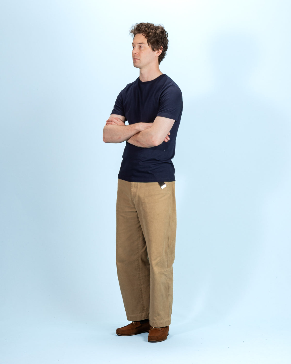 1950s Lightweight Loopwheeled Tee - Ink Blue