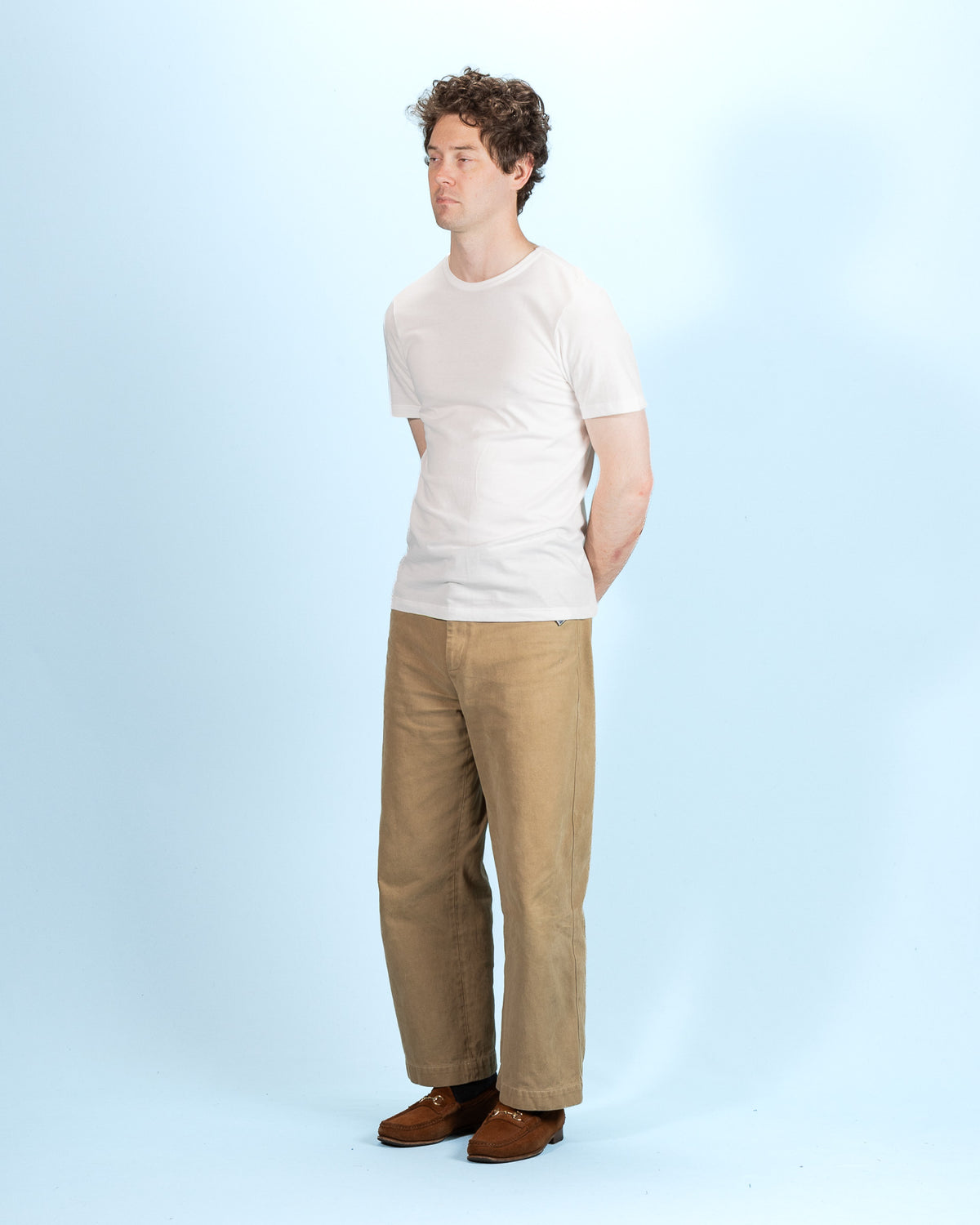 1950s Lightweight Loopwheeled Tee - White