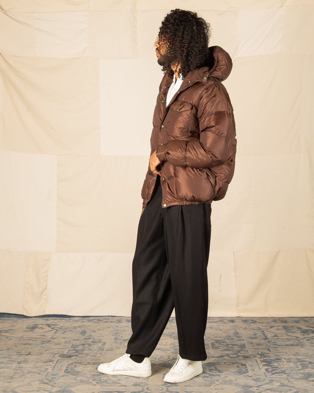 Monitaly Down Jacket - Brown Nylon Ripstop - Standard & Strange