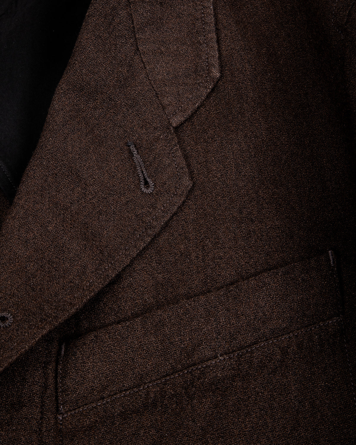 MotivMfg Continental Sack Jacket - Espresso Wool Linen Crepe - Standard & Strange