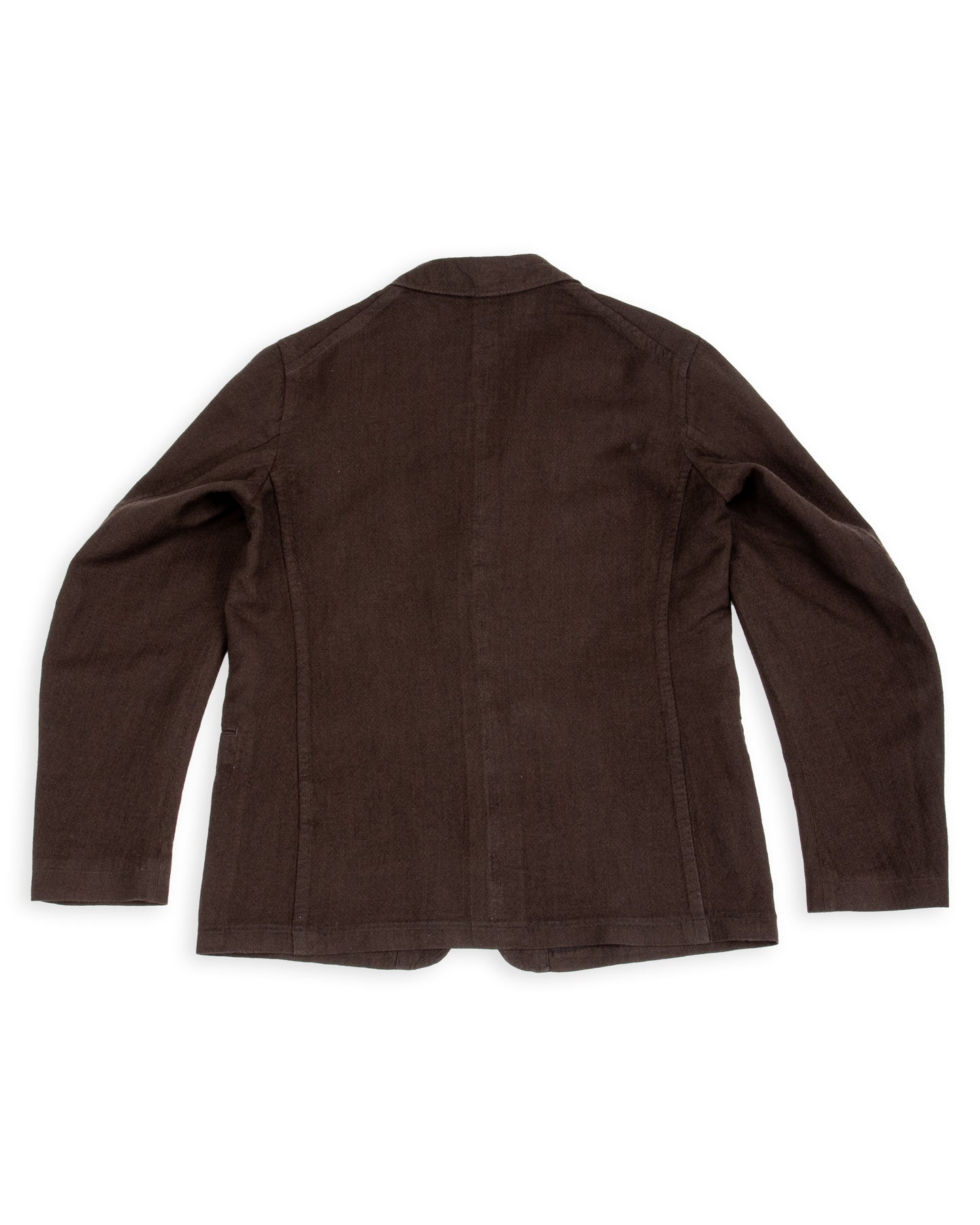 MotivMfg Continental Sack Jacket - Espresso Wool Linen Crepe - Standard & Strange