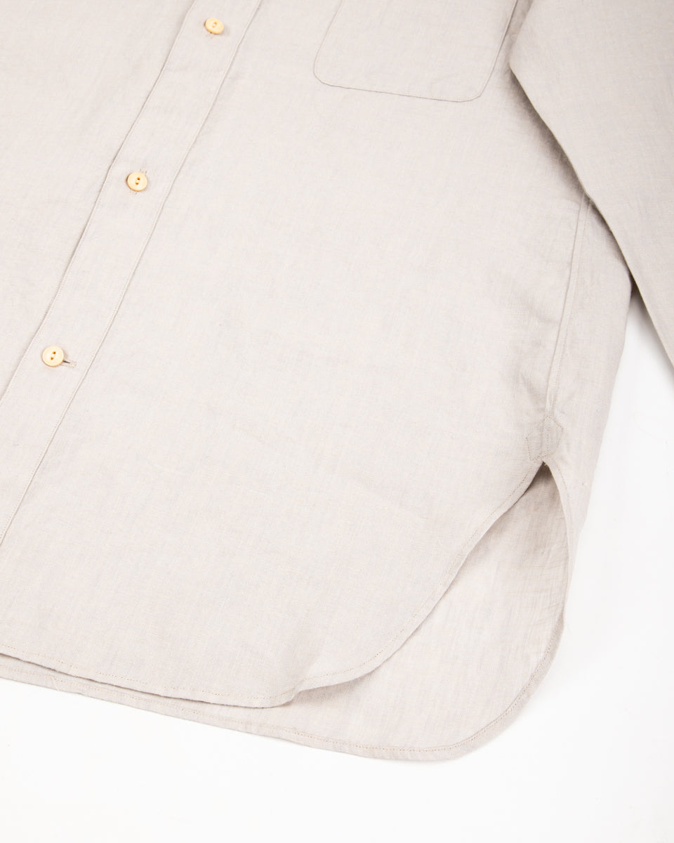 MotivMfg Draughtsman Shirt - Light Chambray Superfine Linen Broadcloth - Standard & Strange
