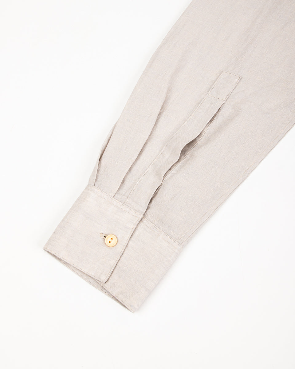 MotivMfg Draughtsman Shirt - Light Chambray Superfine Linen Broadcloth - Standard & Strange