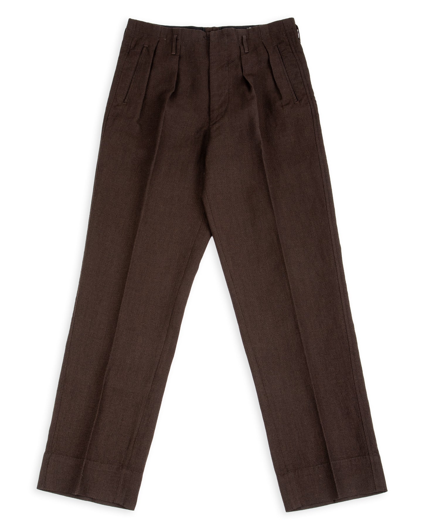 MotivMfg English Trousers - Espresso Wool Linen Crepe - Standard & Strange