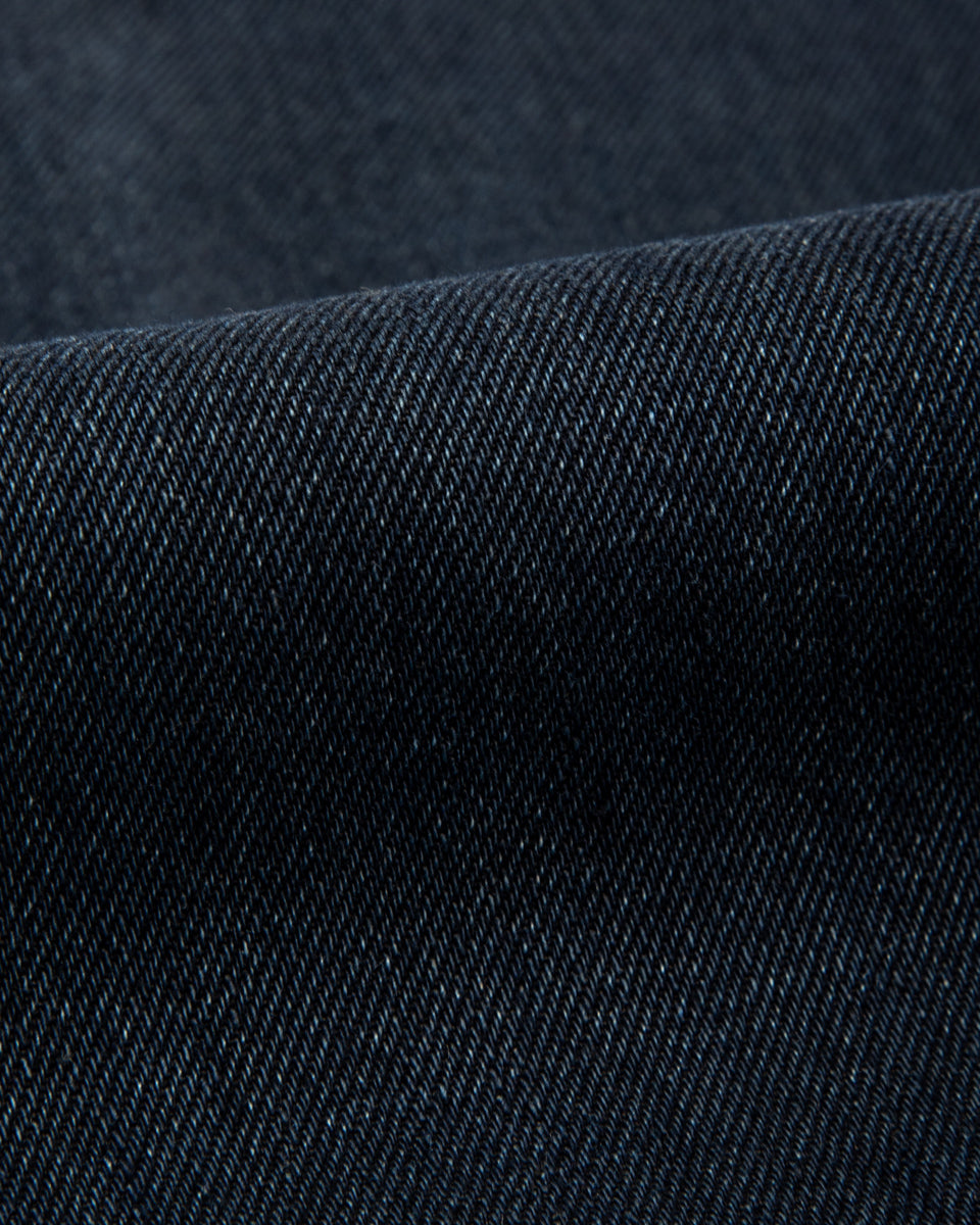 MotivMfg Pleat Denim Trousers - Char Navy Overdyed Linen Denim - Standard & Strange