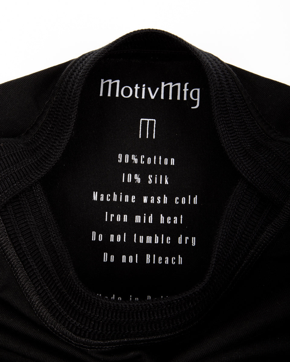 MotivMfg Shuttle T-Shirt - Black Cotton Silk Jersey - Standard & Strange