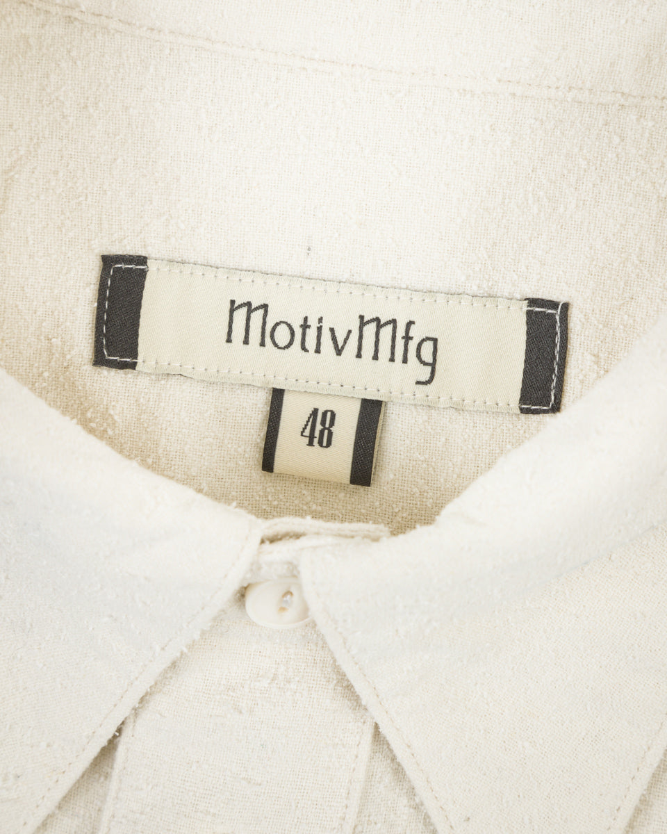 MotivMfg Draughtsman Shirt - Eggshell Tussah Silk - Standard & Strange