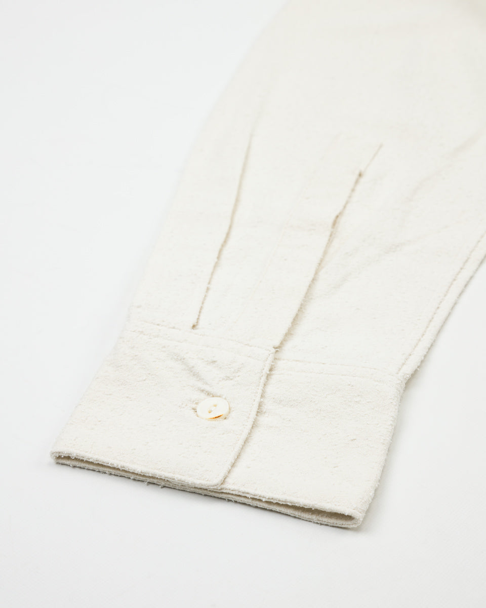 MotivMfg Draughtsman Shirt - Eggshell Tussah Silk - Standard & Strange